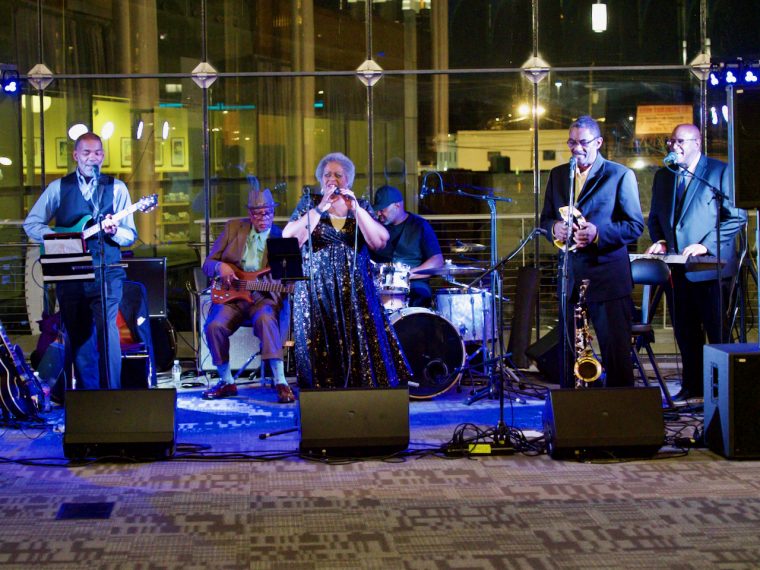Band playing at event